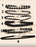 Chockers negros con encaje