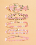 Set de 5 collares florales