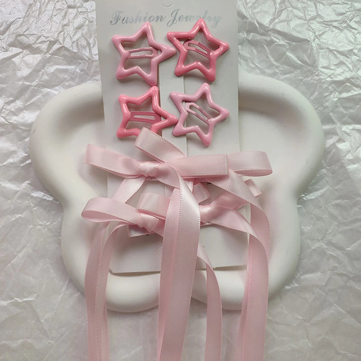 Set de 6 Accesorios para el Cabello Rosa