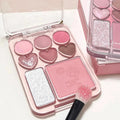 Paleta de maquillaje de 8 tonos rosa