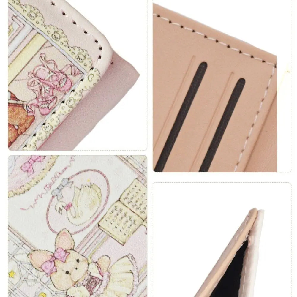 Monedero Vintage con Oso y Conejo