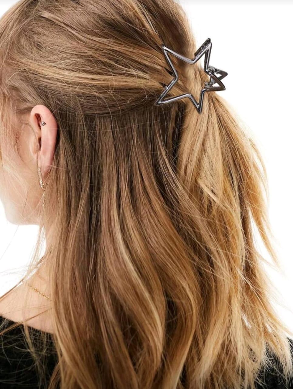 Pinza para el cabello de metal en forma de estrella