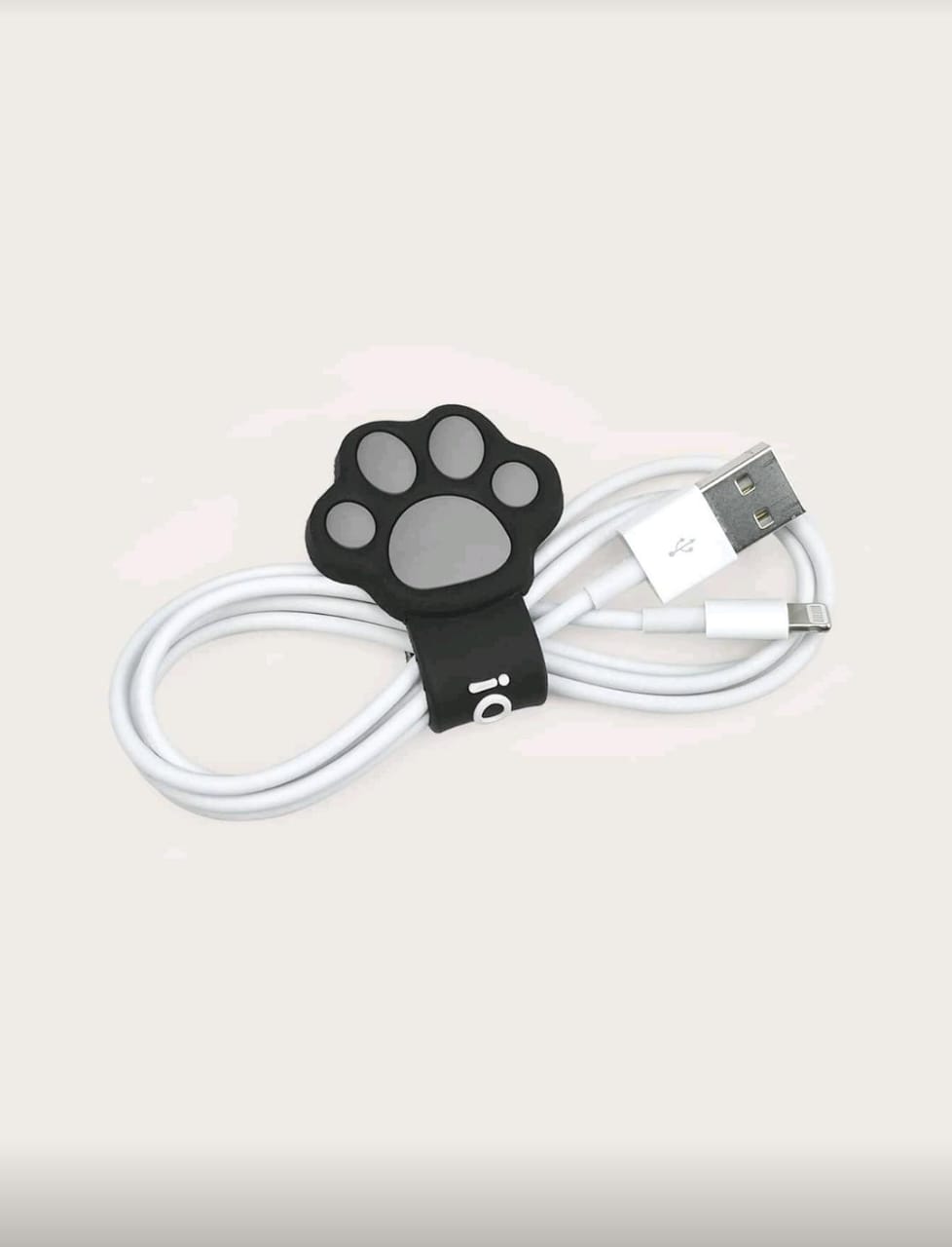 Organizador de cables pata de gato negro