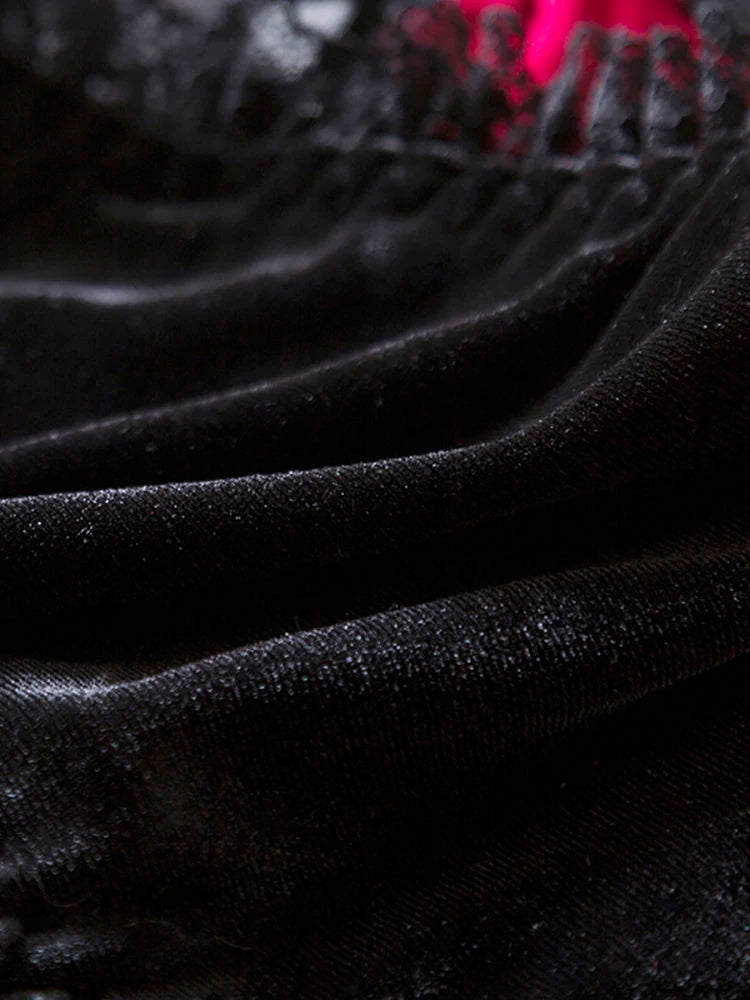 Corset gótico sin mangas con encaje con dije de murcielago