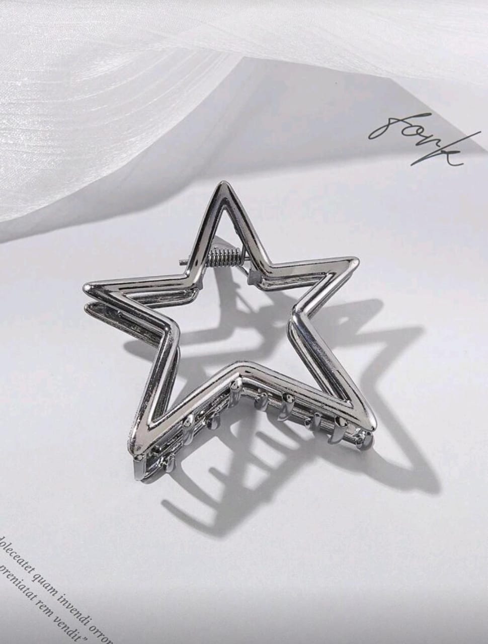 Pinza para el cabello de metal en forma de estrella
