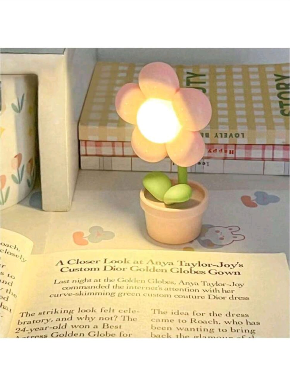 Lampara de flor, luz de noche