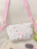 Cartera con patrón de ositos y encaje