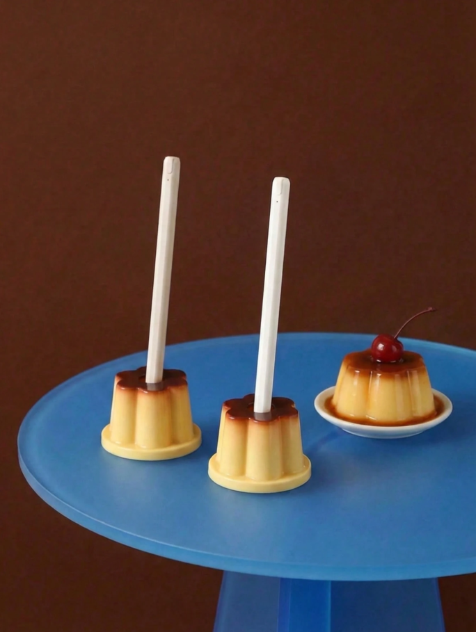 Soporte de lápiz con forma de flan