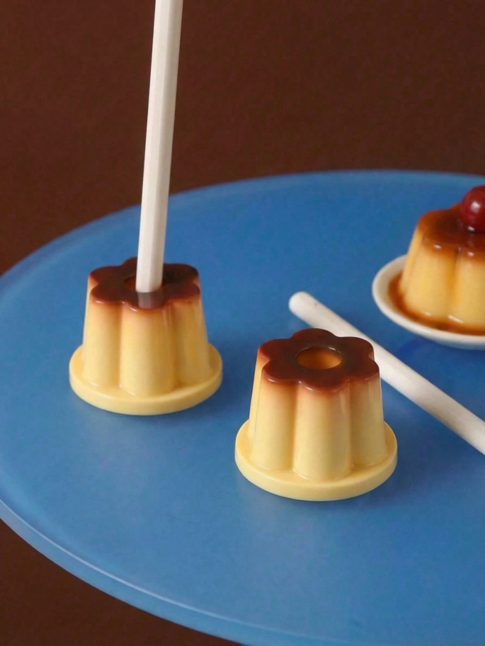 Soporte de lápiz con forma de flan