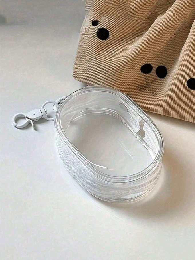 Bolsa de almacenamiento con cremallera transparente (blanco y negro)
