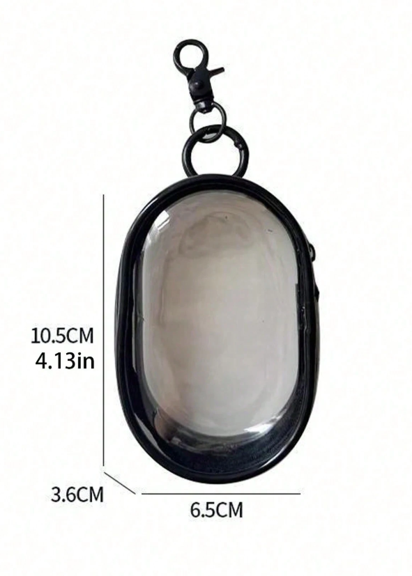 Bolsa de almacenamiento con cremallera transparente (blanco y negro)