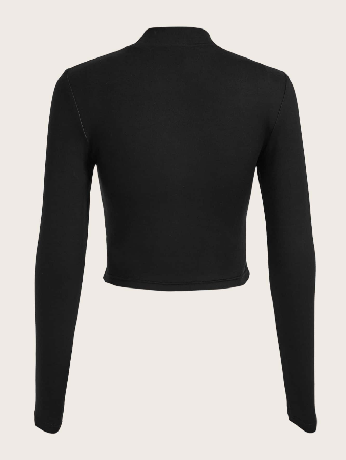 Camisa manga larga de cuello alto