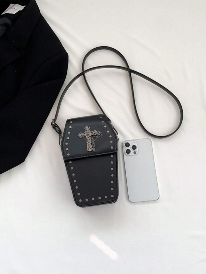 Bolso de ataúd y cruz