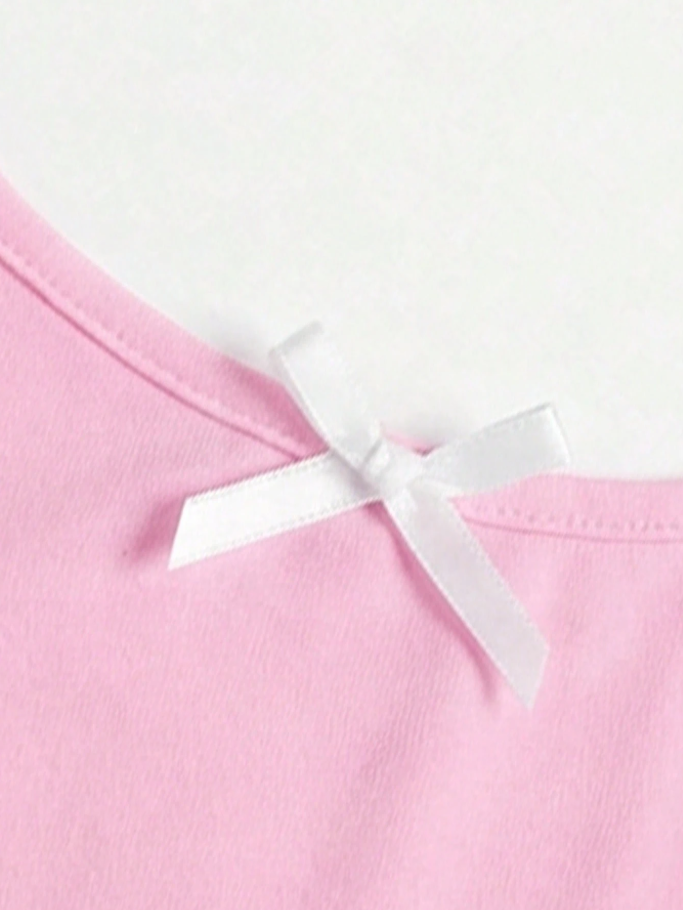 Top sin mangas ajustado con cuello halter Rosa