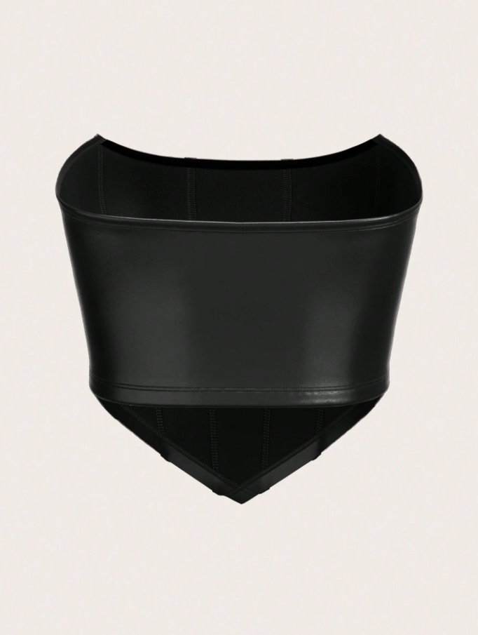 Top tipo corsette negro estilo Y2K