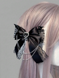 Lazo para el cabello Cute Gótico con cadena Estilo Diablito